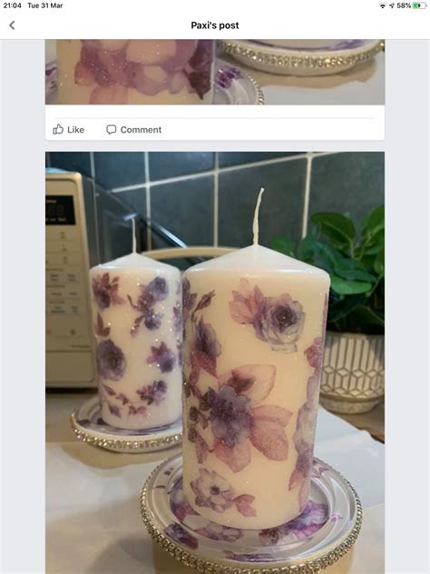 Pin By Liz Green On Decoupage Candles Decoupage Candles Candles