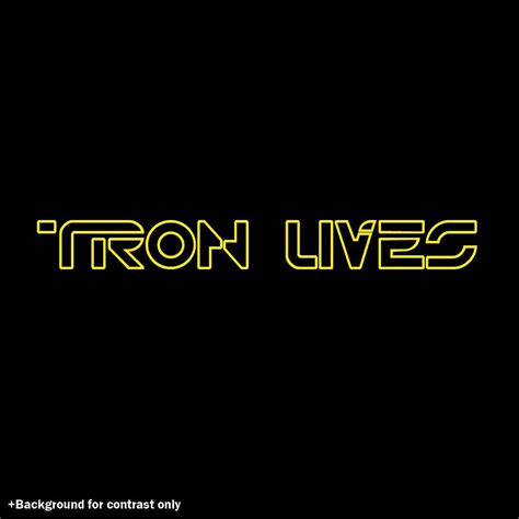 Tron Lives Text Vinyl Decal Vinyl Decals Tron Vinyl