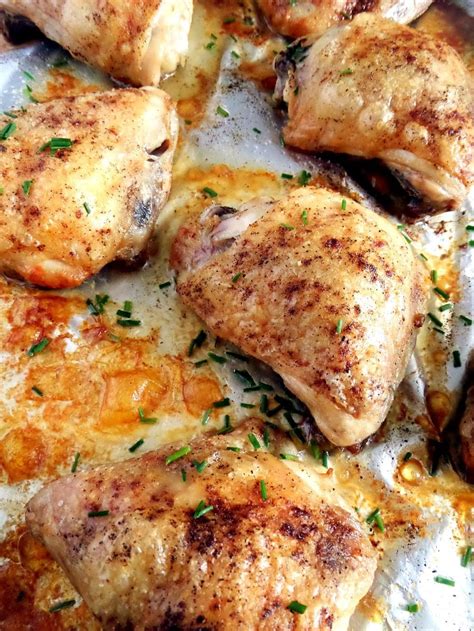 Baked Chicken Thighs Basic Recipe It S All About Home Cooking