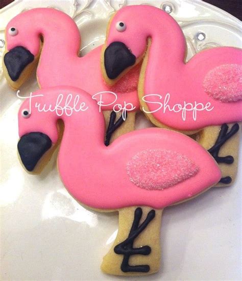 1 Dozen Pink Flamingos Decorated Cookies By Trufflepopshoppe 3600 Cookie Decorating Summer