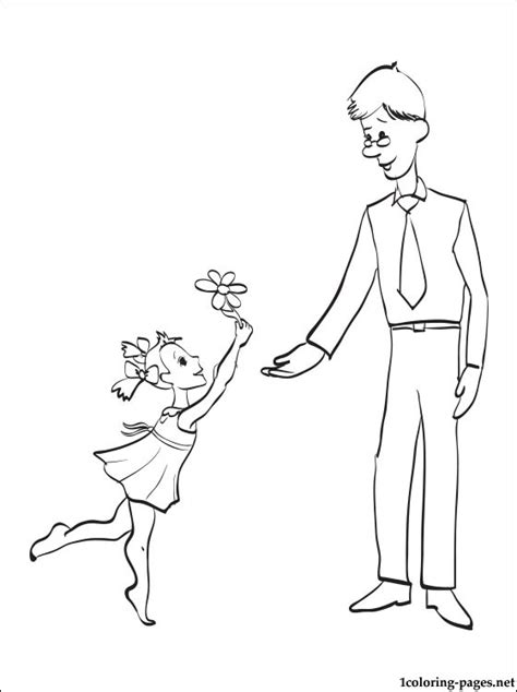 Father Face Coloring Page Coloring Pages