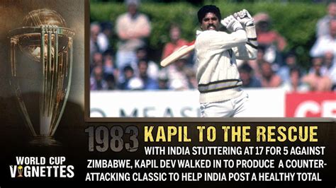 He was a fast bowler and a right hand middle order batsman. World Cup Vignettes: Kapil Dev's 175 against Zimbabwe in ...
