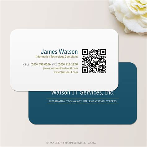 Need customization in business card, fast? QR Code Consultant Business Card / Calling Card / Mommy Card