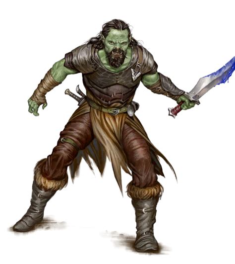 Male Half Orc Fighter Rogue Pathfinder Pfrpg Dnd Dandd 35 5e 5th Ed
