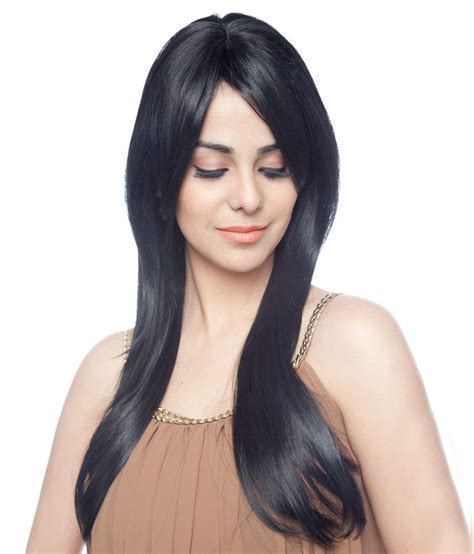Hair Exquisite 24 Inch Long Silky Straight Natural Black Color Hair Wig