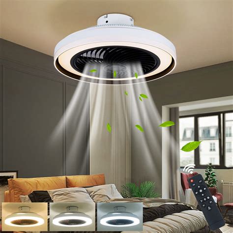 Buy Betuyess 20 Modern Ceiling Fan With Lights Enclosed Low Profile