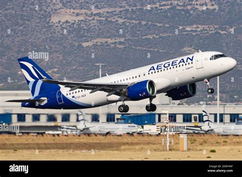 Un Avión Airbus A320neo De Aegean Airlines Como Se Vio Durante El