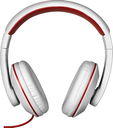 Red White Headphones Transparent Png Stickpng