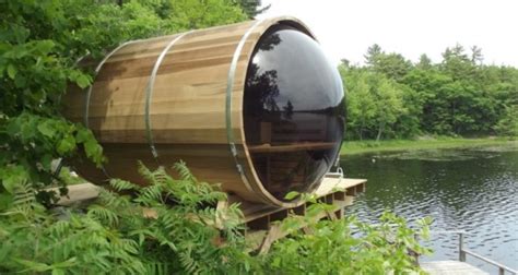 Dundalk Leisure Crafts Barrel Sauna Lets You Steam At Your Backyard
