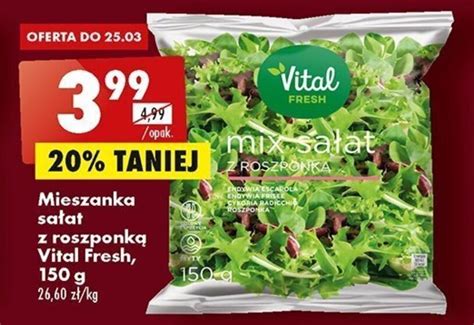 Promocja Vital Fresh Mieszanka Sałat Z Roszponką 150g W Biedronka