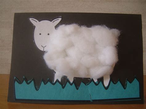 Easy Spring Lamb Sheep Card Craft For Kids Preschool Education For Kids