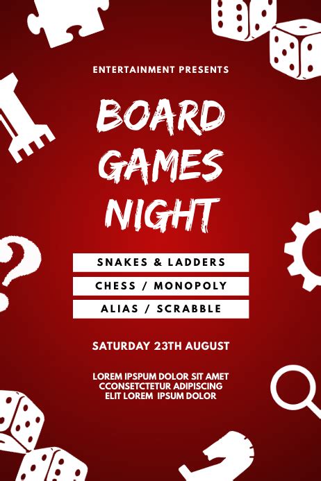 Board Games Event Flyer Template Postermywall