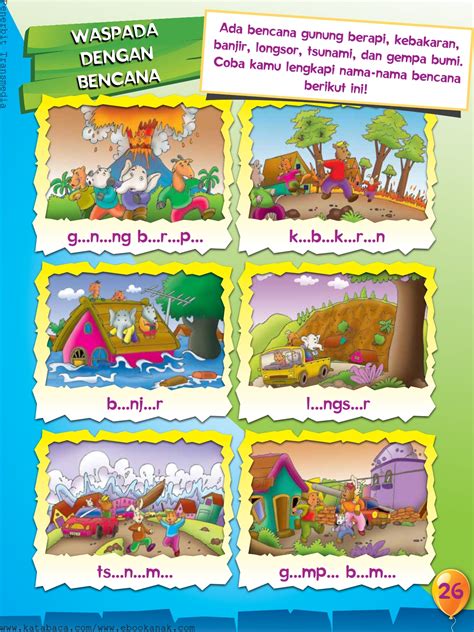Aneka gambar mewarnai 15 gambar mewarnai ayam untuk anak paud dan tk. Gambar Mewarnai Bencana Alam - bonus
