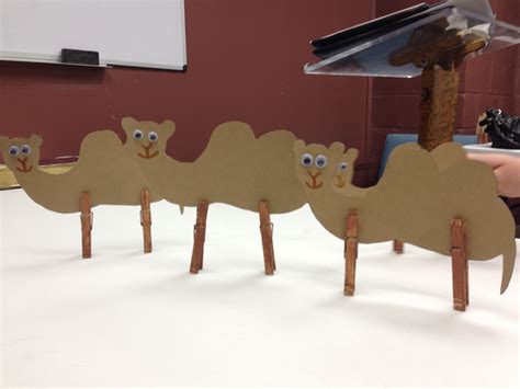 Camel craft to teach a wife for Isaac lesson. Paper is Brown paper