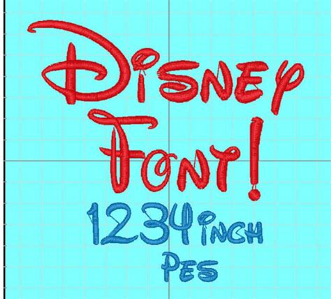 Embroidery Font Disney Embroidery Font Pes Etsy