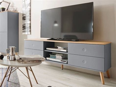Tagged with tv noir das wohnzimmer. JOAN TV Möbel Wohnzimmer Lowboard 162 Eiche & Grau ...