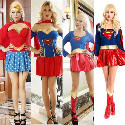 Women Superhero Cosplay Costume Superman Costume Wonder Woman Costume