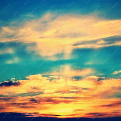 Premium Photo Dramatic Sunset And Sunrise Sky Colorful Natural Background