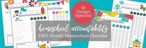 Homeschool Daily Checklist Free Printable 10 Designs