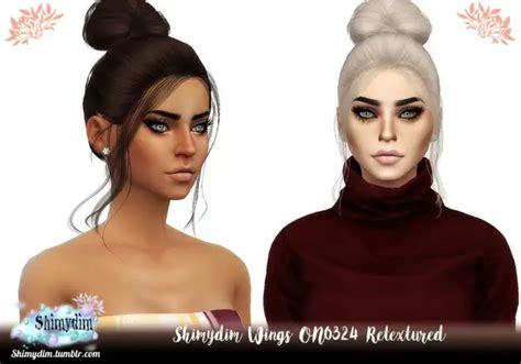 The Sims Resource Wings On0324 Hair Sims 4 Hairs Sims Hair Sims 4