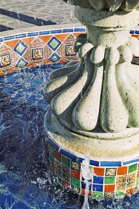 Fountain Detail Using Mexican Tiles By