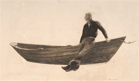 Andrew Wyeth Young Fisherman And Dory Study For To The Westward