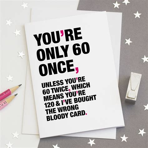 60th Birthday Card Funny 60th Card Sarcastic 60th Card Happy Birthday Card Funny 60th Card You