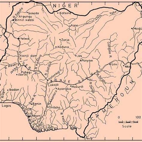 Map Of Nigeria Showing Major Rivers And Hydrological Basins 1 Niger