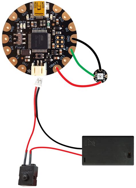 Circuit Diagram Floraneopixel Led Skateboard Upgrade Adafruit