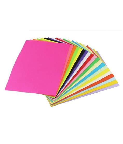 100 X Sheets A4 Paper 80 Gsm In 10 Colors Craft Paper Kids Drawing