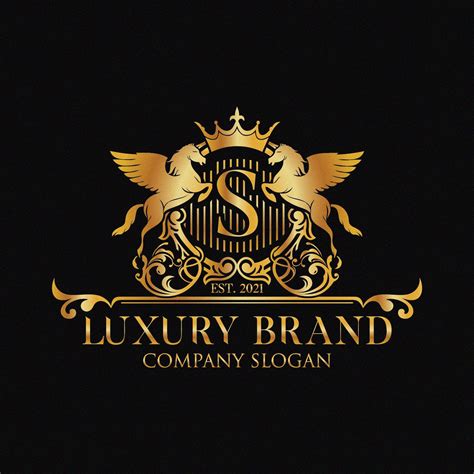 Luxury Gold Logos Elegant Emblem Monogram Luxury Logo Royal Brand