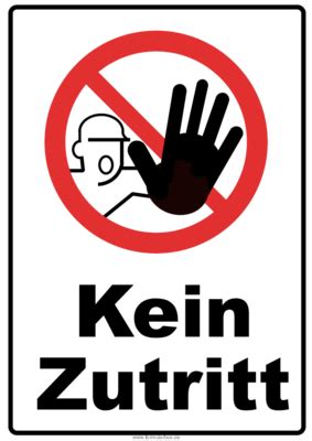 Hier bei ausdrucken.eu findet ihr eine vielzahl von kalendern, spielvorlagen, gutscheinen, karten und ausmalbildern zum kostenlosen ausdrucken. Verbotsschild Kein Zutritt | Pdf-Vorlage zum Ausdrucken