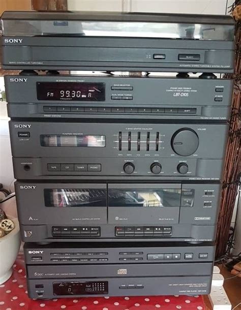 Sony Music Centre 5 Cd Turntable Twin Tape Radio No Speakers In