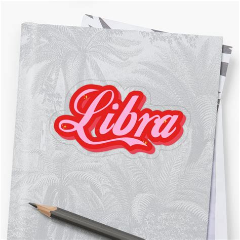 Libra Vintage Font By Gabyiscool Sticker By Gabyiscool Redbubble