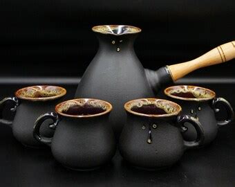 Ceramic Coffee Set Etsy