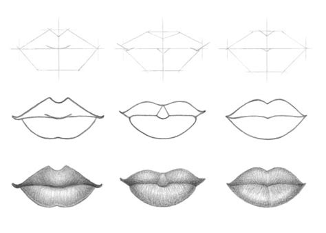 How To Draw The Lips The Easy Way Different Angles Lips Drawing Images