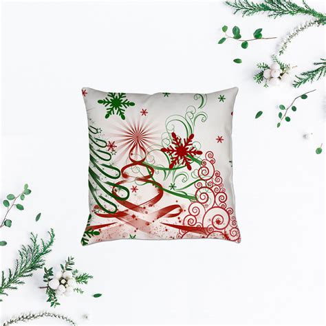 Abstract Green And Red Christmas T Everyday Pillow Cafepress