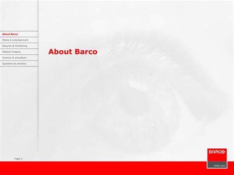 Ppt Barco Company Presentation Powerpoint Presentation Free Download