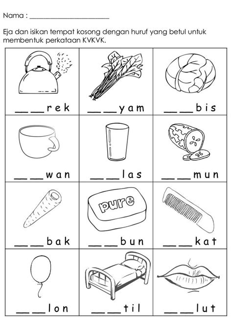 Bahasa malaysia prasekolah latihan buah | free worksheets samples. Image result for bahasa melayu latihan tahun 1 | Latihan ...