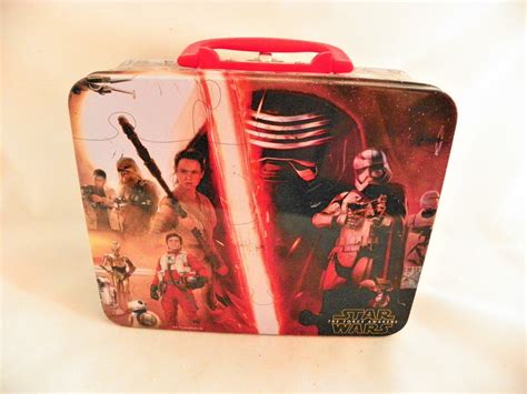 Star Wars The Force Awakens Tin Lunch Box Etsy Tin Lunch Boxes