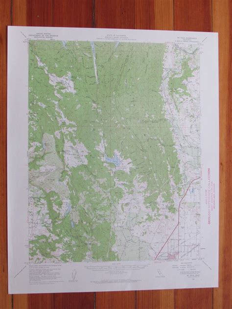 Mount Vaca California 1959 Original Vintage Usgs Topo Map 1959 Map