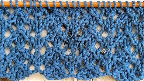 How To Knit An Easy Lace Stitch Pattern 4 Rows Only So Woolly