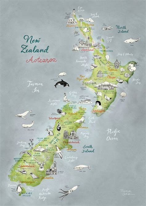 Create interactive maps to tell a story based on geographic data. New Zealand Map, illustrated Map Art, Aotearoa Poster, New ...