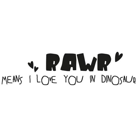 Wallsticker Rawr Means I Love You In Dinosaur Wall Artdk