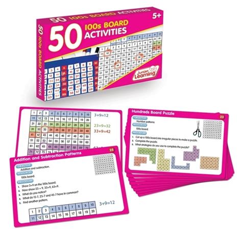 50 100s Board Activity Cards Junior Learning Educational Resources