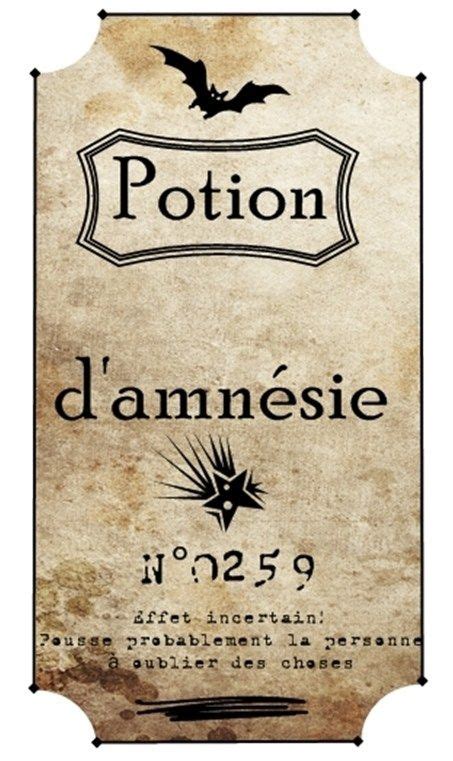 Objets Harry Potter DIY Étiquettes à imprimer Étiquettes de potion
