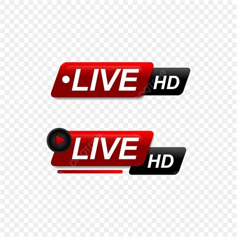Live Stream Banner Vector Art Png Red Banner Sign Live Streaming