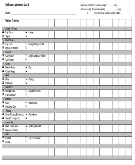 Basement beast workout sheets : FREE 6+ Sample Workout Training Sheet Templates in MS Word ...