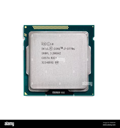 Closeup Intel I7 3770k Processor Cut Out Stock Images And Pictures Alamy