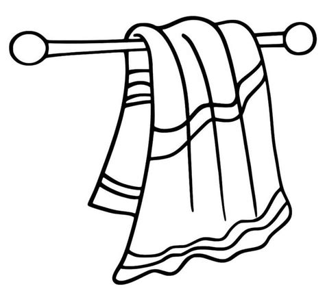Hand Face Towel Coloring Page